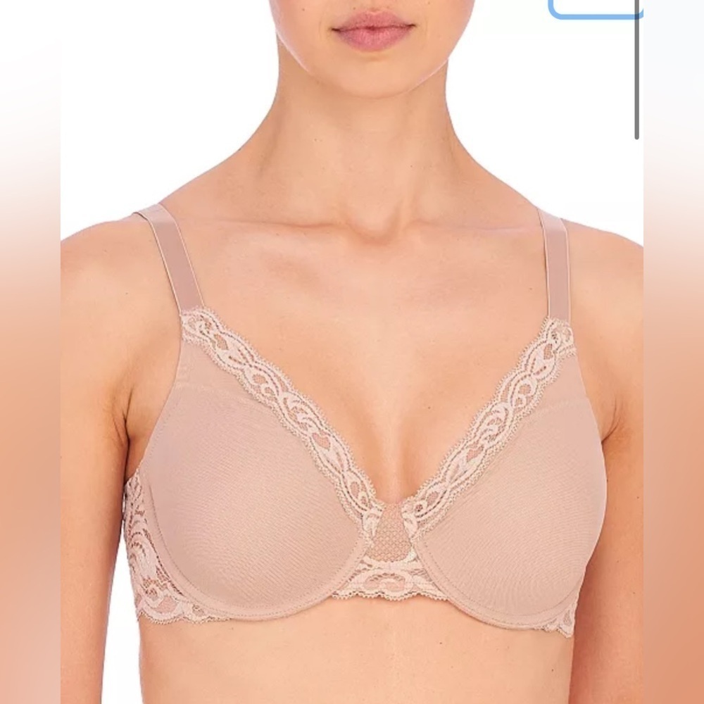 NATORI FEATHERS FULL FIGURE CONTOUR UNDERWIRE BRA 741299 SIZE 30G NEW WITH TAGS